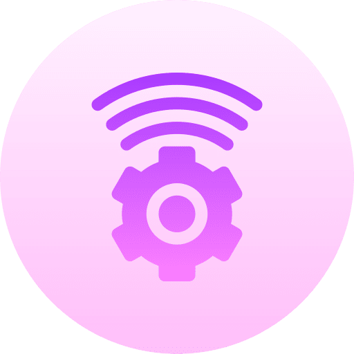 Podcast waves gear wifi icon Podcast waves gear wifi icon