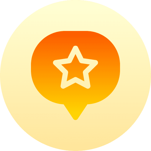 Rating rate social media speech bubble icon