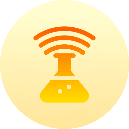 Podcast wifi waves flask icon Podcast wifi waves flask icon