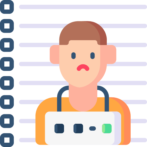 Mugshot law professions and jobs police icon
