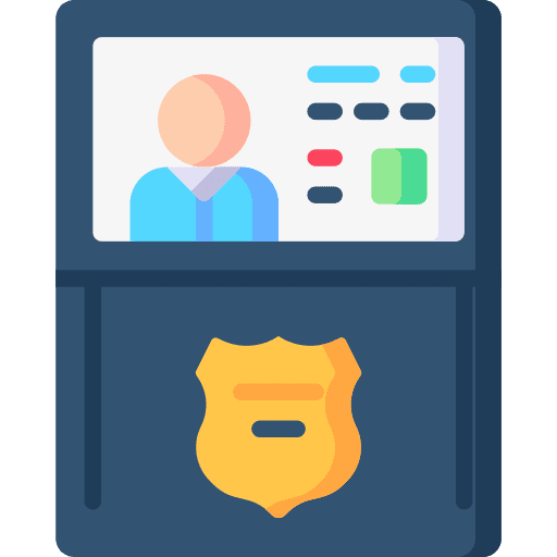 Police identification identification police badge icon