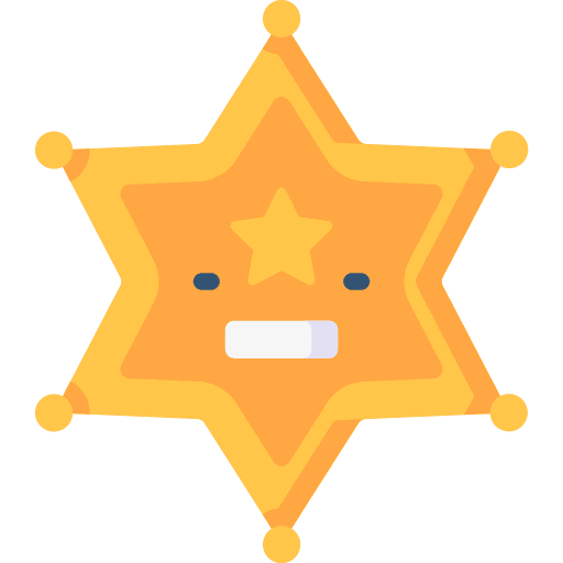Sheriff badge miscellaneous judicial shield icon Sheriff badge miscellaneous judicial shield icon