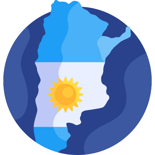 Argentina map placeholder world icon