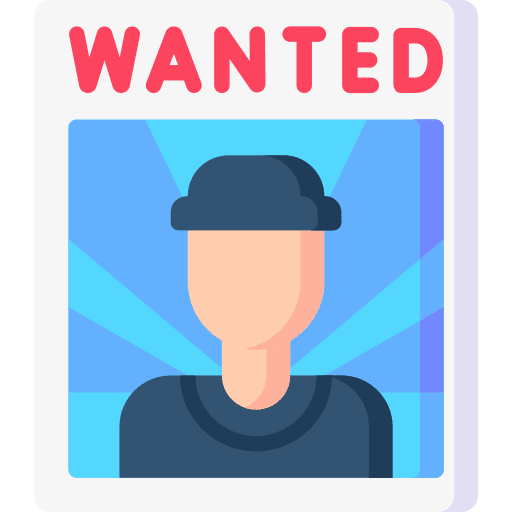 Wanted people bandit poster icon Wanted people bandit poster icon