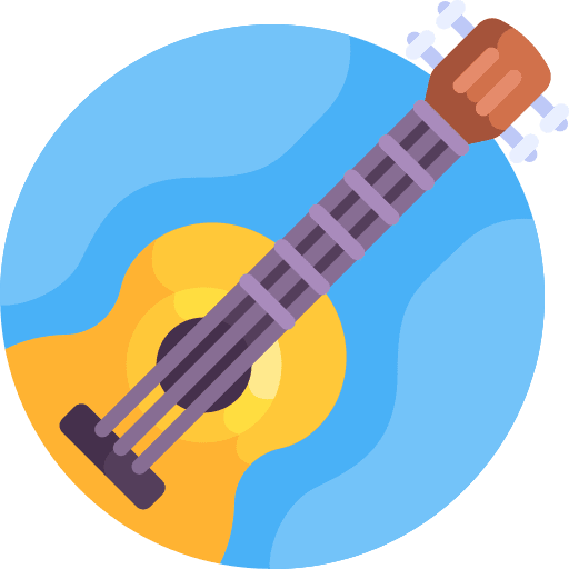 Guitar food and restaurant acoustic guitar instrument icon Guitar food and restaurant acoustic guitar instrument icon