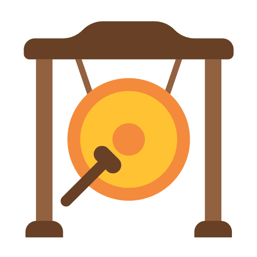 Gong gongs musical instrument orchestra icon Gong gongs musical instrument orchestra icon