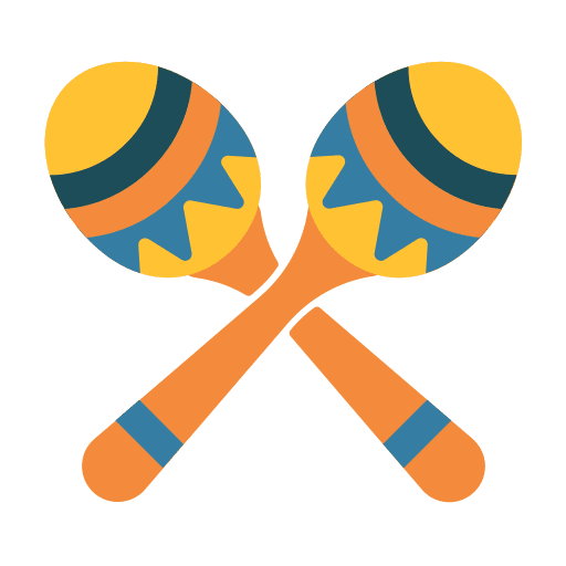 Maracas tropical native american orchestra icon Maracas tropical native american orchestra icon