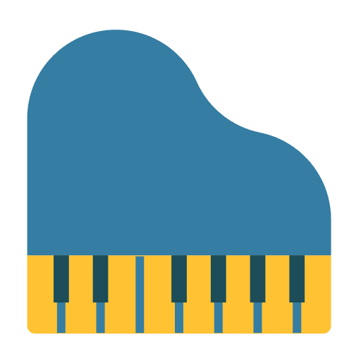 Piano piano keyboard organ music and multimedia icon Piano piano keyboard organ music and multimedia icon