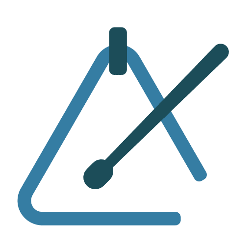 Triangle orchestra percussion instrument sound icon