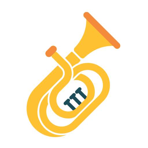 Tuba concert wind instrument music and multimedia icon