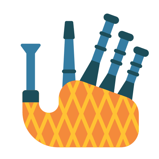 Bagpipes orchestra folk wind instrument icon Bagpipes orchestra folk wind instrument icon