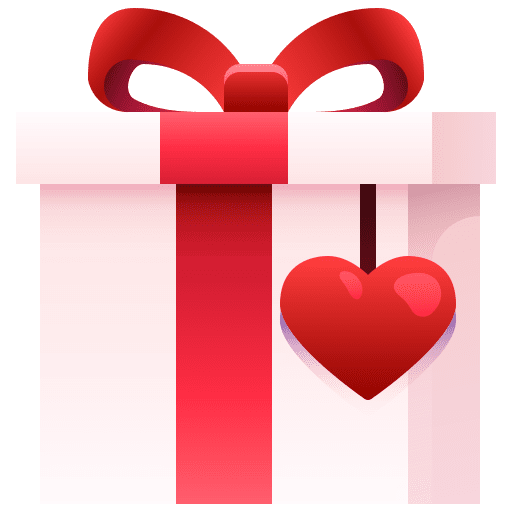 Gift present valentines day package icon