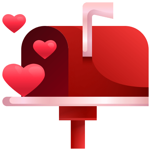 Mail box love message letter box communications icon Mail box love message letter box communications icon