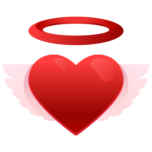 Heart valentines day user angel icon Heart valentines day user angel icon