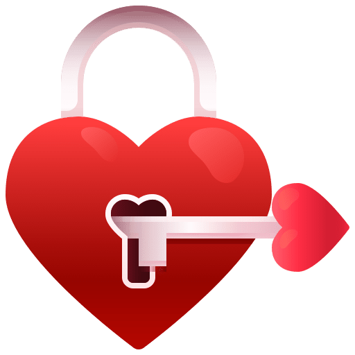 Padlock lock heart security icon Padlock lock heart security icon