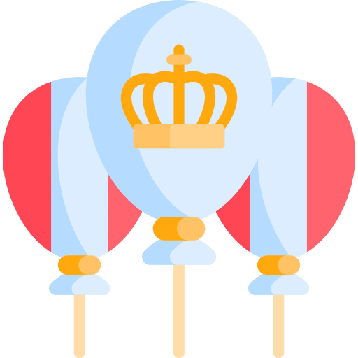 Balloons victoria day decoration cultures icon Balloons victoria day decoration cultures icon