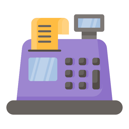 Cashier shop payment electronics icon