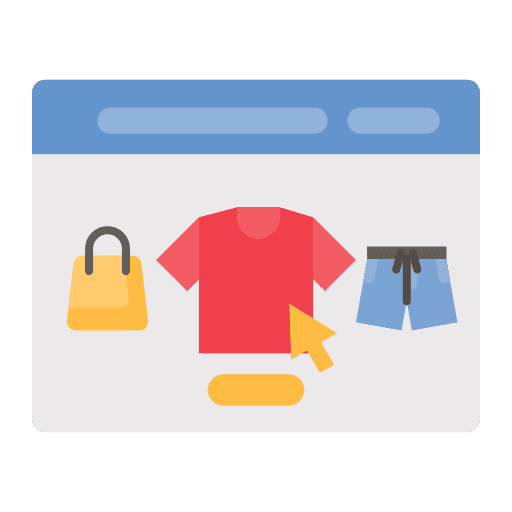 Online shop online shop web page commerce and shopping icon