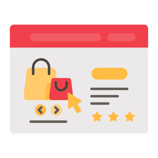 Online shop online shopping shopping bag web page icon