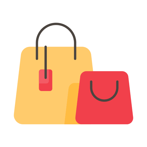 Shopping bag commerce and shopping shopping bag shop icon
