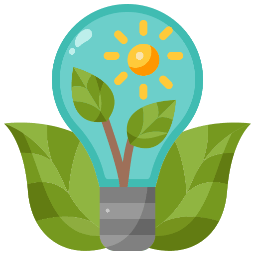 Light bulb project brainstorming plant icon