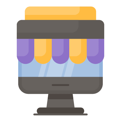 Online shop electronics ecommerce commerce and shopping icon Online shop electronics ecommerce commerce and shopping icon