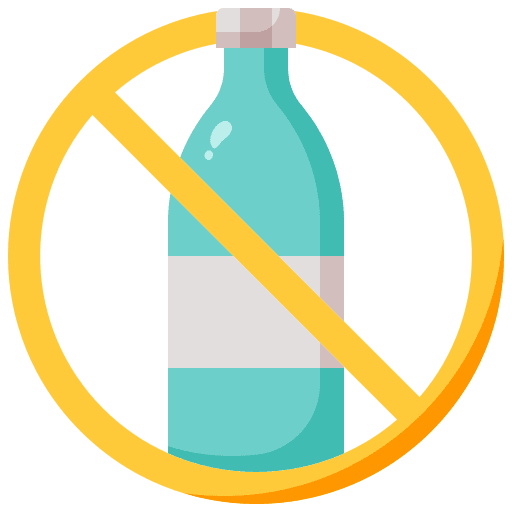 No plastic bottles no water single use forbidden icon No plastic bottles no water single use forbidden icon