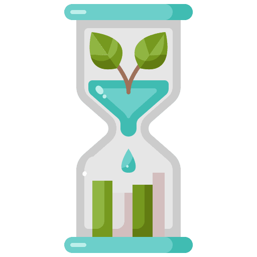 Hourglass clock time and date water icon Hourglass clock time and date water icon