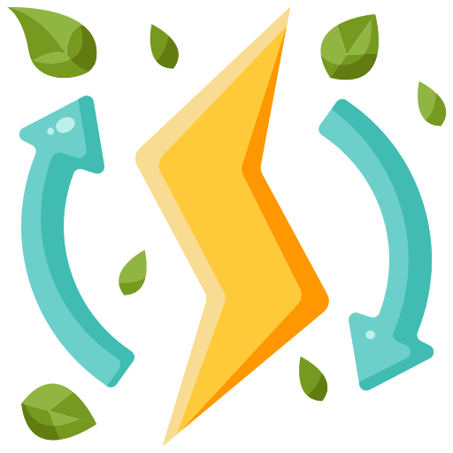 Renewable energy ecology and environment light lightning icon Renewable energy ecology and environment light lightning icon