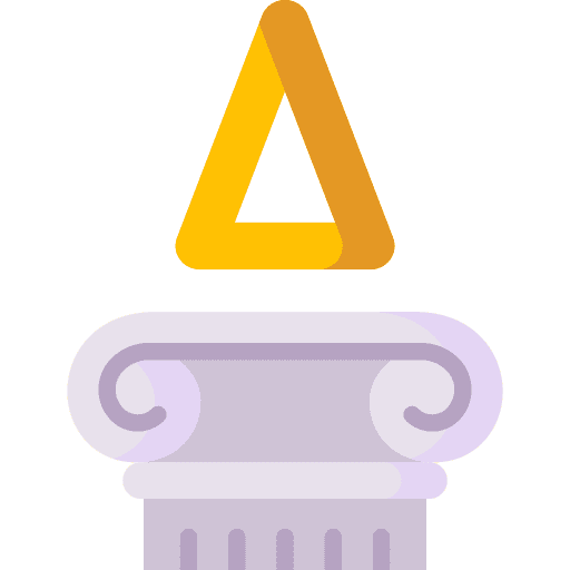 Delta shapes capital letter language icon