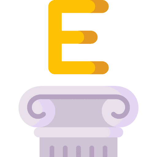 Epsilon greek shapes education icon