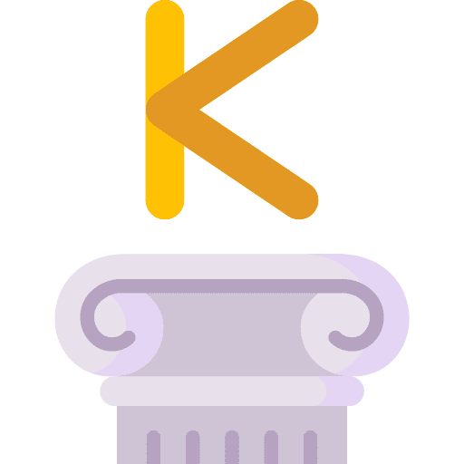 Kappa column shapes and symbols typography icon