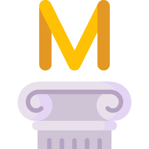 Mu shapes typography education icon Mu shapes typography education icon