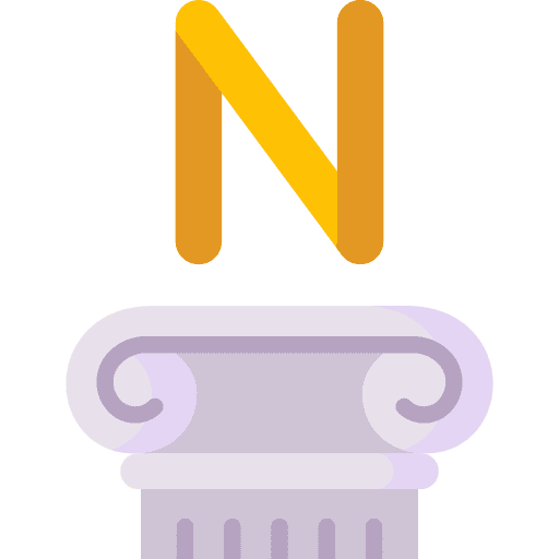 Nu shapes and symbols typography capital letter icon Nu shapes and symbols typography capital letter icon