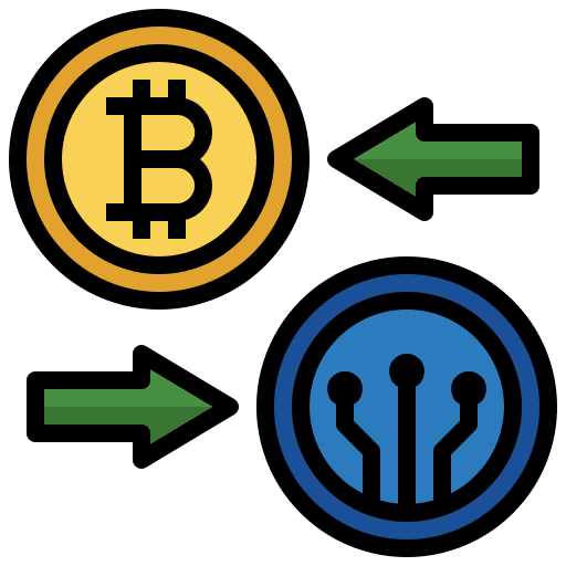 Exchange business and finance money coins icon