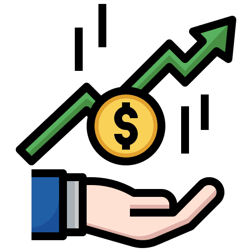 Profit finance business and finance business pack icon