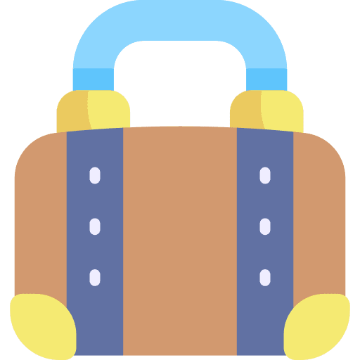 Briefcase suitcase business bag icon