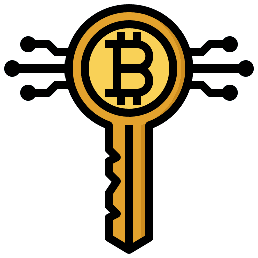 Digital key currency security payment method icon Digital key currency security payment method icon