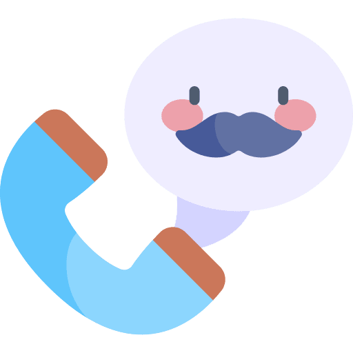 Phone call greetings moustache phone call icon Phone call greetings moustache phone call icon