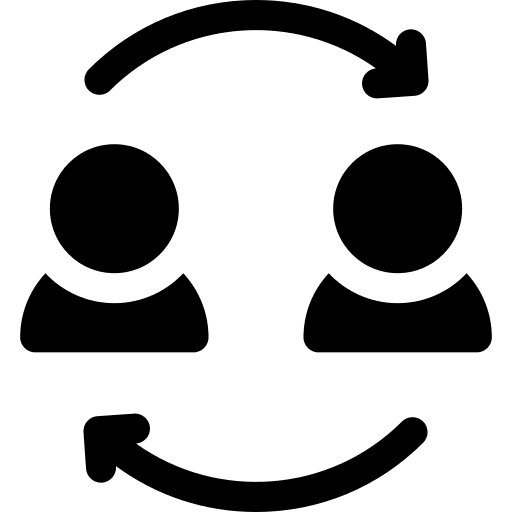 Exchange user relationship comunications icon