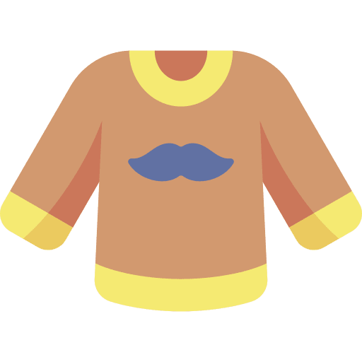 Sweater fashion moustache garment icon Sweater fashion moustache garment icon