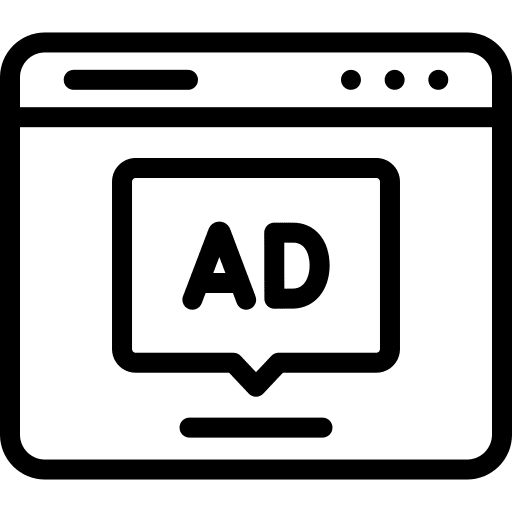 Advertising browser internet advertising icon