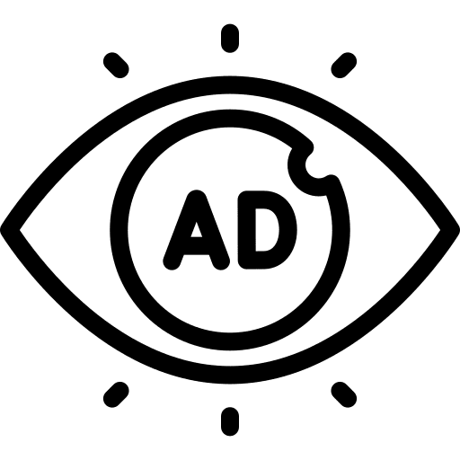 Eye ads advertisement view icon
