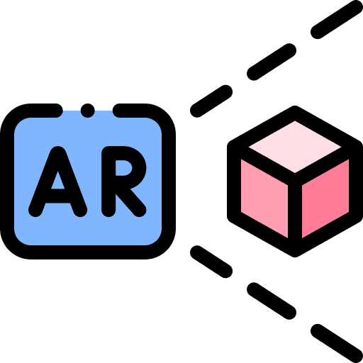 Ar ar electronics augmented reality icon