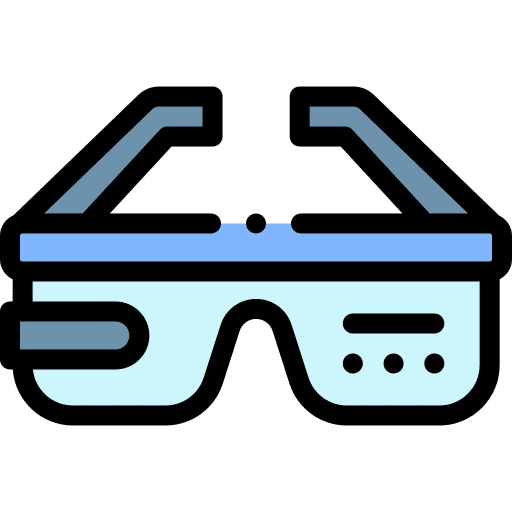 Ar glasses augmented reality electronics virtual reality icon Ar glasses augmented reality electronics virtual reality icon