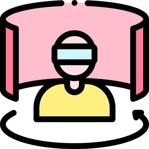 Augmented reality 360 digital internet icon