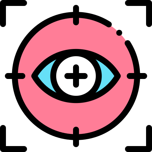 Vision eye objective target icon