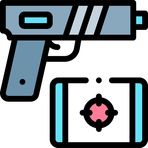 Gun target mobile phone electronics icon Gun target mobile phone electronics icon
