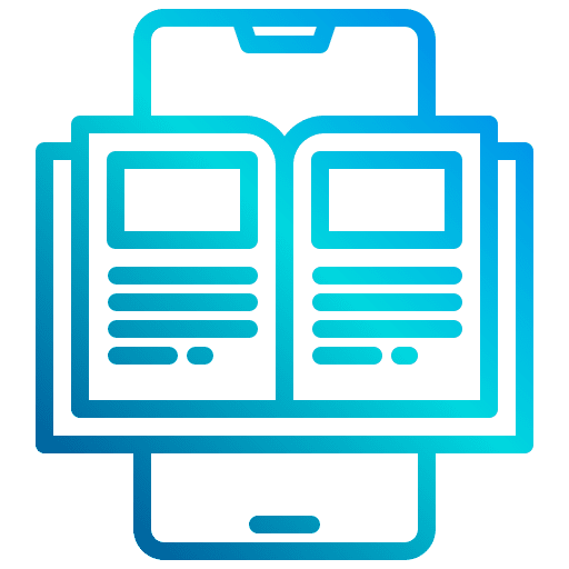 Book digital book smartphone online icon