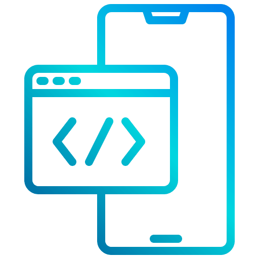 Coding development smartphone coding icon Coding development smartphone coding icon